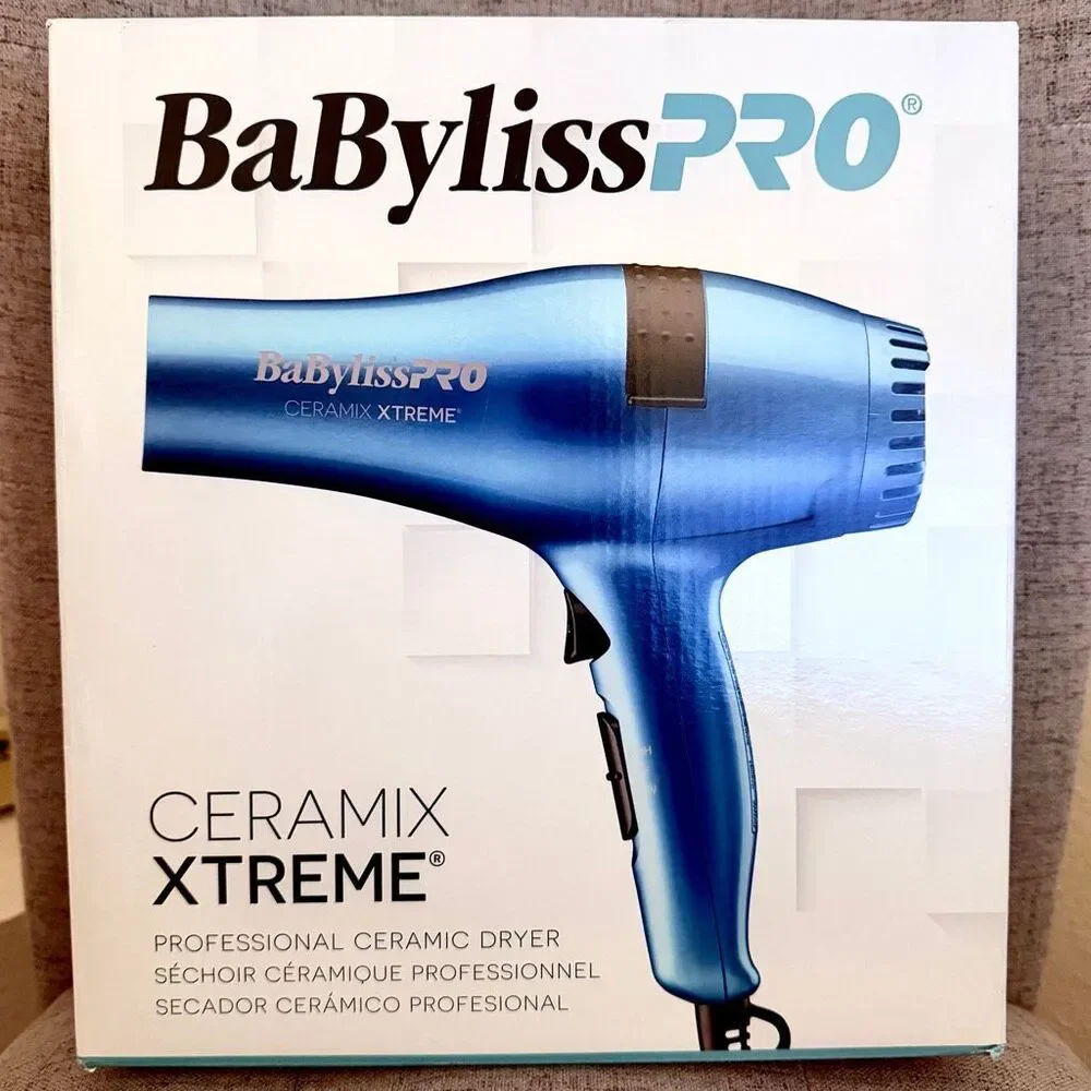 NWT Babyliss PRO Rare!!! Ceramix Xtreme 2000W Porcelain Ceramic Blue Hair Dryer